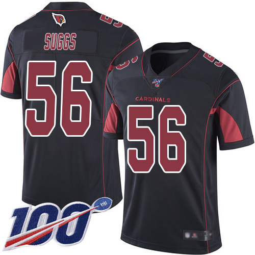 Arizona Cardinals Limited Black Men Terrell Suggs Jersey NFL Football #56 100th Season Rush Vapor Untouchable